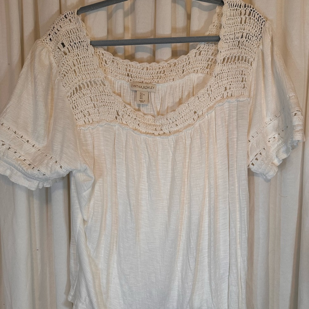 Cynthia Rowley off white blouse